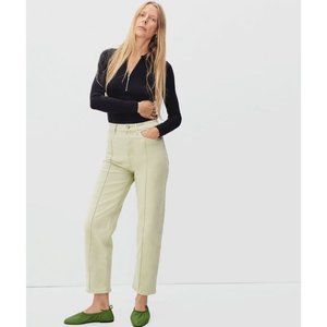 Everlane The Way High Jean Green Tea Size 25 Regular